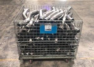 China 100~2000kg Warehouse Wire Container Rolling Storage Cage stackable factory