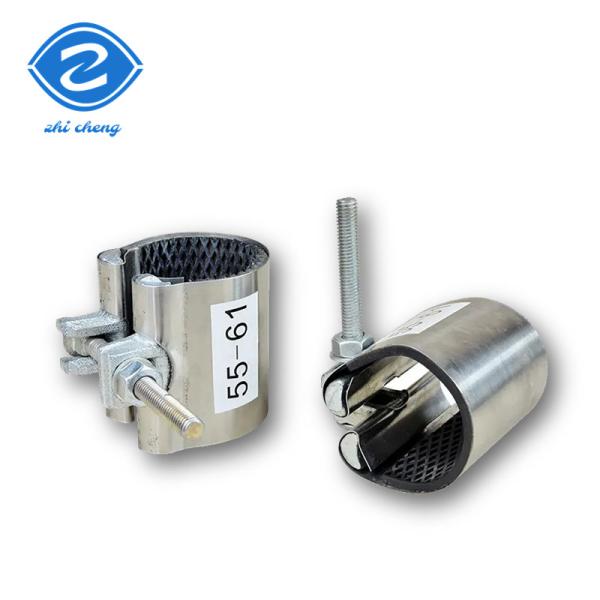 Stainless Steel Thread Straight Pipe Coupling Repair Clamp For Small Diameter