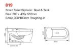 White Top Standing Smart Toilet Seat Siphonic Ceramic Bowl Intelligent Smart