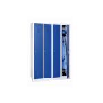 Knock Down Structure 4 Door Steel Locker , Customized Metal Cupboard For Clothes
