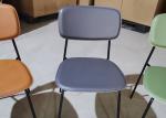 44cm Red Upholstered Dining Chairs Scratch Resistant Waterproof