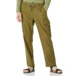 Washable Drawstring Closure Pants 44% Linen 56% Cotton Cropped Cargo Trousers