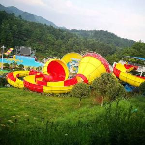 China Safety Fiberglass Backward Tantrum Valley For Aqua Park / Industrial Water Slide factory