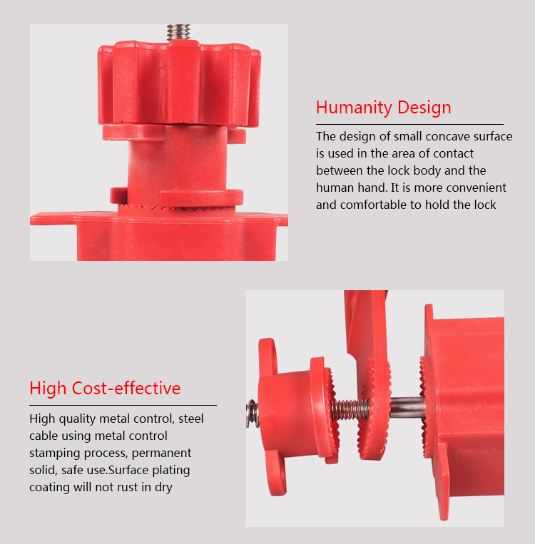 Universal Gate Valve Lockout CE Certification With Metal Control And Steel Cable
