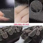 Straight Hd Lace Frontal 5X5 Lace Front Human Hair Pre-plucked Natural Hairline,