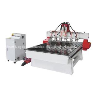 China 6 Spindle Heads Wood Relief CNC Router with 1300*1800mm Working Area Servo Motor factory