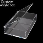 Acrylic Box Custom Clear Plexiglass Acrylic Display 5side Box Sliding Lid Poke