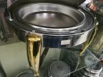 Durable Stainless Steel Cookwares , Round Roll Top Chafing Dish Stand with