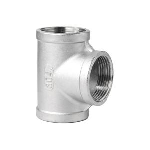 China Female End 304L Stainless Steel Screwed Pipe Fittings Screwed Pipe Fittings Threaded Equal Tee factory