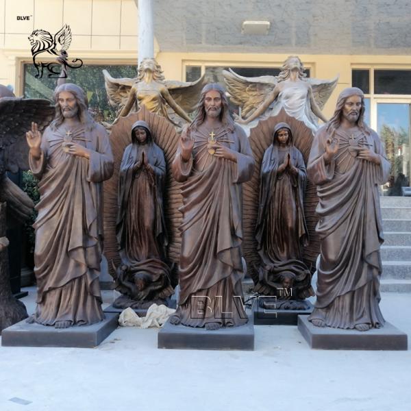 Bronze Life Size Christ Jesus Statues Church Christian Religious Divine Mercy Brass Sculpture Antique Outdoor Stock