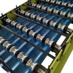 China Low Price Steel Glazed Tile Trapezoidal Tile Roofing Sheet Roll Forming
