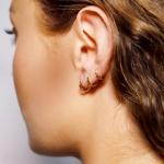 0.06ct Diamond Huggie Hoop Earrings 8mm 7mm 6mm size 1.3-1.5g Weight
