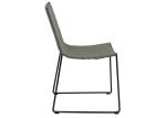 Outdoor Restaurant Iron Light Green Dining Metal Rope Chair For Patio
