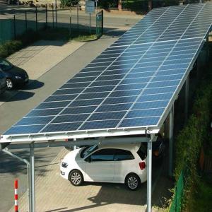 China 10deg HDG Steel Solar Panel Racking System For Parking Lot factory