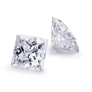 China Princess Cut Loose GRA Moissanite Diamond D VVS1 Square Shape Moissanite factory