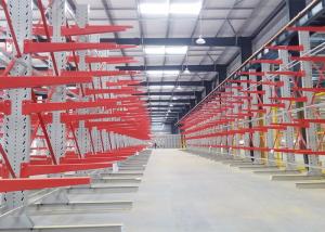 China Adjustable Single Sided Cantilever Racks Customized Depth For Warehouse Storage factory
