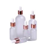 Rose Gold Frosted Eye Dropper Bottles 3ml 5ml 10ml 15ml