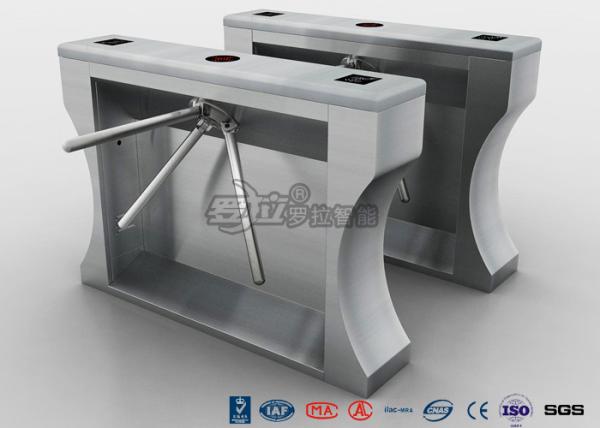 304 Stainless Steel Revolving Pedestrian Turnstile Gate 3 Arm Multi - Alarm