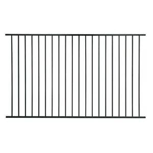 China 2000mm 3000mm Tubular Metal Fence 3 Rail Flat Top Aluminum Fence Guarding Safety factory