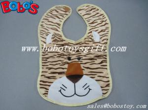 China 13&quot;Custom Bibs Plush Tiger Animal Baby Bibs factory