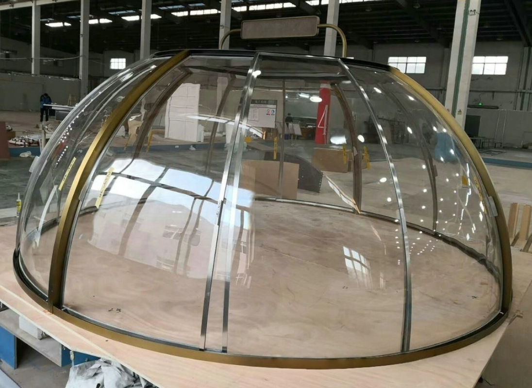 Customized Hot Bent Tempered Glass Curved Shape Tempered Glass For Architectural