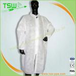 Disposable PP SMS Non Woven Lab Coat With Knitted Collar