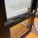 Black Customizable Aluminium Hung Windows Waterproof Aluminium Glazed Windows