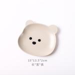Cat bowl ceramic dog bowl bear bowl cute anti-overturning cat plate rice bowl