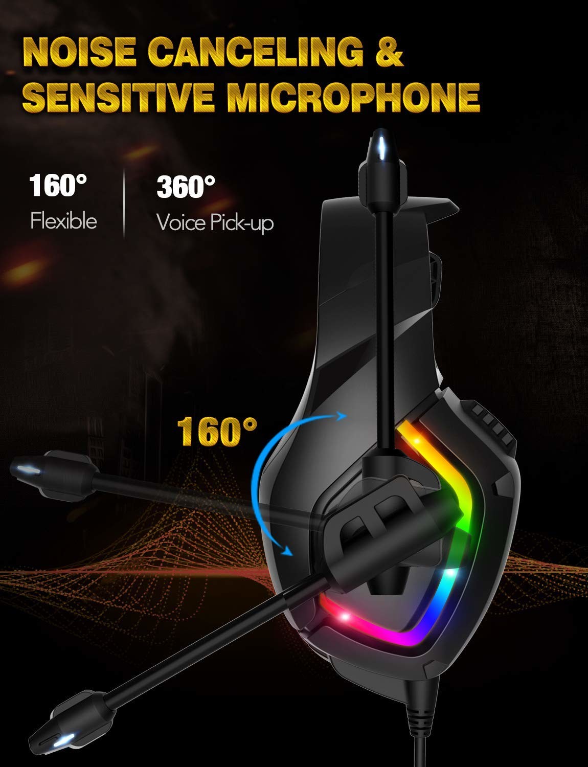 Bass Over Ear 117dB 100mA Onikuma K1b 3.5 Mm Gaming Headset
