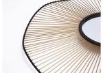 Decorative Black Gold Round Modern Sunburst Mirror