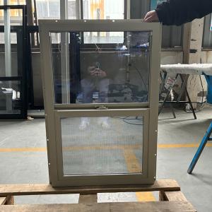 China Durable Hardware and Extrusion Profiles Energy- UPVC Vinyl Single Hung Windows for Residential Homes factory