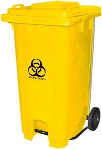 China 240L waste bin with wheels and pedal factory