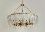 90V Polished Finish Kitchen Diameter 80 / 100cm Crystal Pendant Light