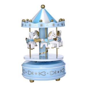 China Merry go round Plastic Electronic Products , Roundabout Turntable Music Box 18X11X11 cm factory
