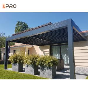 China Motorised Outdoor Gazebo Modern Aluminium Louvre Roof Bioclimatic Pergola factory