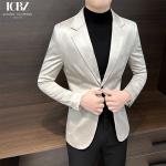 Customized Deerskin Single-Breasted Two Button Suit Blazer for Men's Business