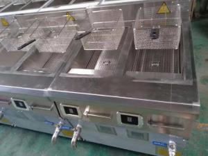 China 30kw H1200mm Stainless Steel Induction Deep Fryer Rotary DIL Switches factory