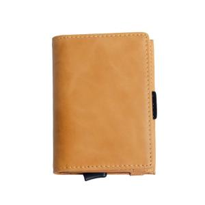 China Mix Models Low MOQ Fashionable PU Leather Pop Up Smart Metal Wallet for Smart Storage factory