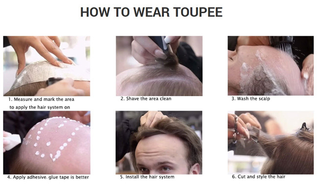 Bond 100% Human Hair Male Wigs Toupee Replacement Fino Mono Lace Men's Capillary Prosthesis