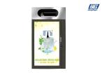 Gray Profile Solar Powered Light Box , Free Maintenance Trash Can Advertising
