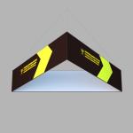 240x120x48in Square Triangle Trade Show Hanging Banner Fabric Hanging Signs