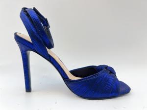 China Woven Upper Ladies Soft Leather Sandals Elegant Purple Stiletto Open Toe Heel Sandals factory
