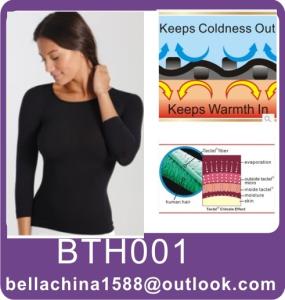 China Long tops for wome ,women's long sleeve tops ,thermal long johns 100% tactel factory
