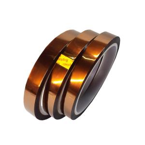 China 500mm Width 33M Length Amber Color High Temperature Resistant Polyimide Tape factory