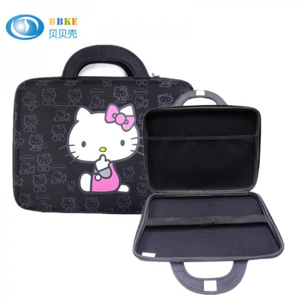 China Black Cute Hello Kitty Laptop Protective Cover , Eva Carrying Case For Travelling factory