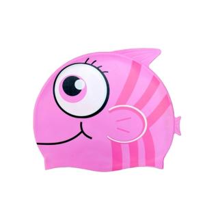 China Silicone Material Waterproof Swim Cap , Harmless Childrens Swimming Hats factory