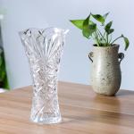 Diamond Design Glass Flower Vase Durable With Super Heavy And Thicken Wall