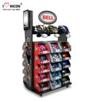Merchandising Movable Football Firefighter Helmet Display Stand