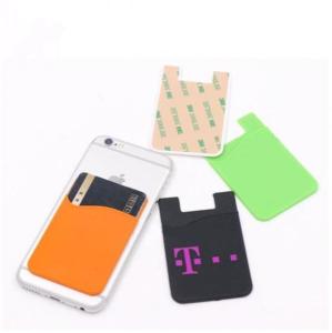 China Adhesive FDA 3M Silicone Card Holder For Phone Custom factory