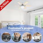 32'' 6 MDF Blades Decorative AC Motor Ceiling Fan With Light Kit